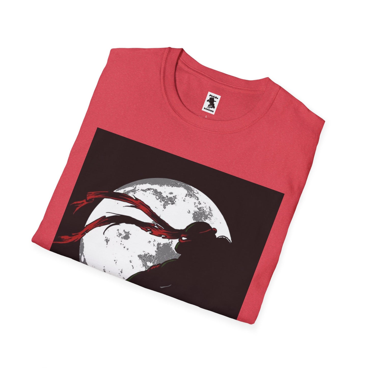 Ninja Silhouette Unisex Softstyle T-Shirt - Moonlight Design