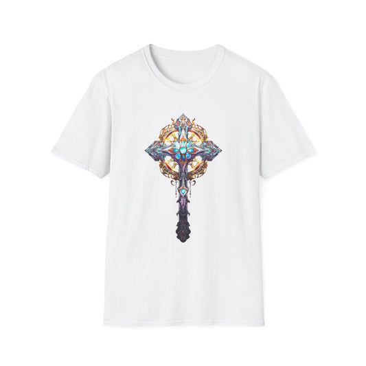 Mystic Crystal Cross T-Shirt — Ornate Fantasy Keyblade Design