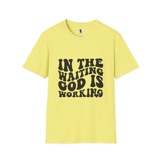 Inspirational Workout Unisex T-Shirt - 'In the Waiting God is Working'