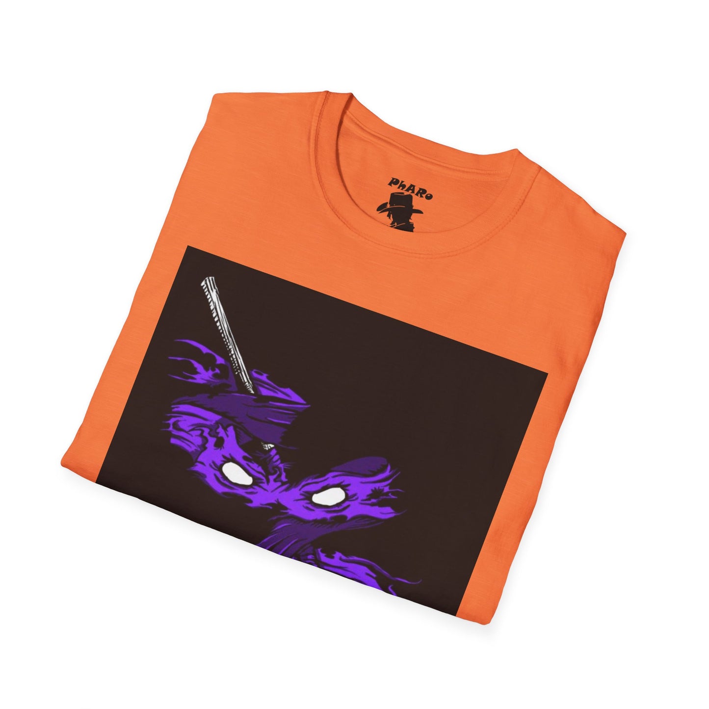 Unisex Softstyle T-Shirt - Bold Purple Turtle Graphic Design