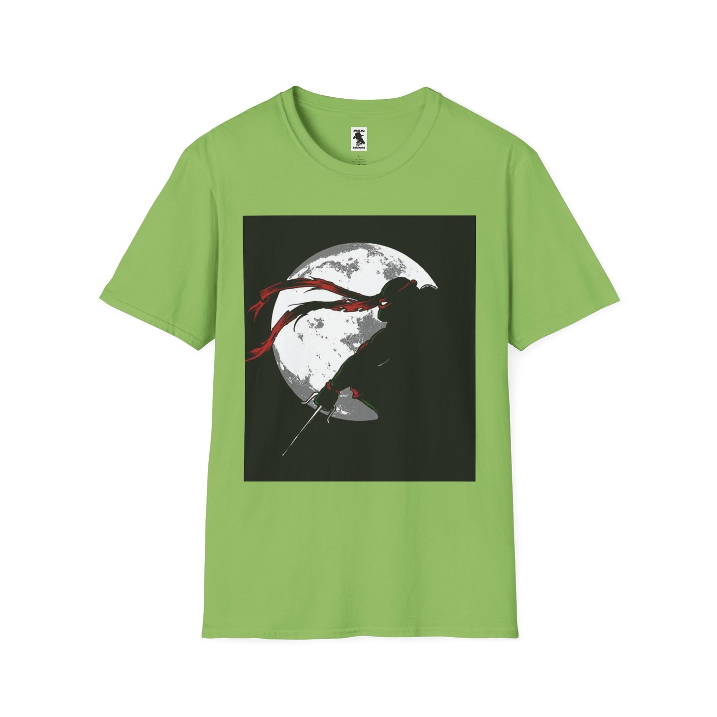 Ninja Silhouette Unisex Softstyle T-Shirt - Moonlight Design