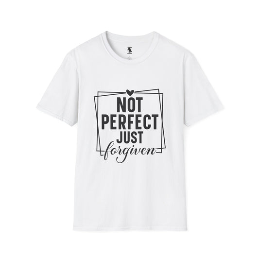 Unisex Softstyle T-Shirt - 'Not Perfect Just Forgiven' Inspirational Tee