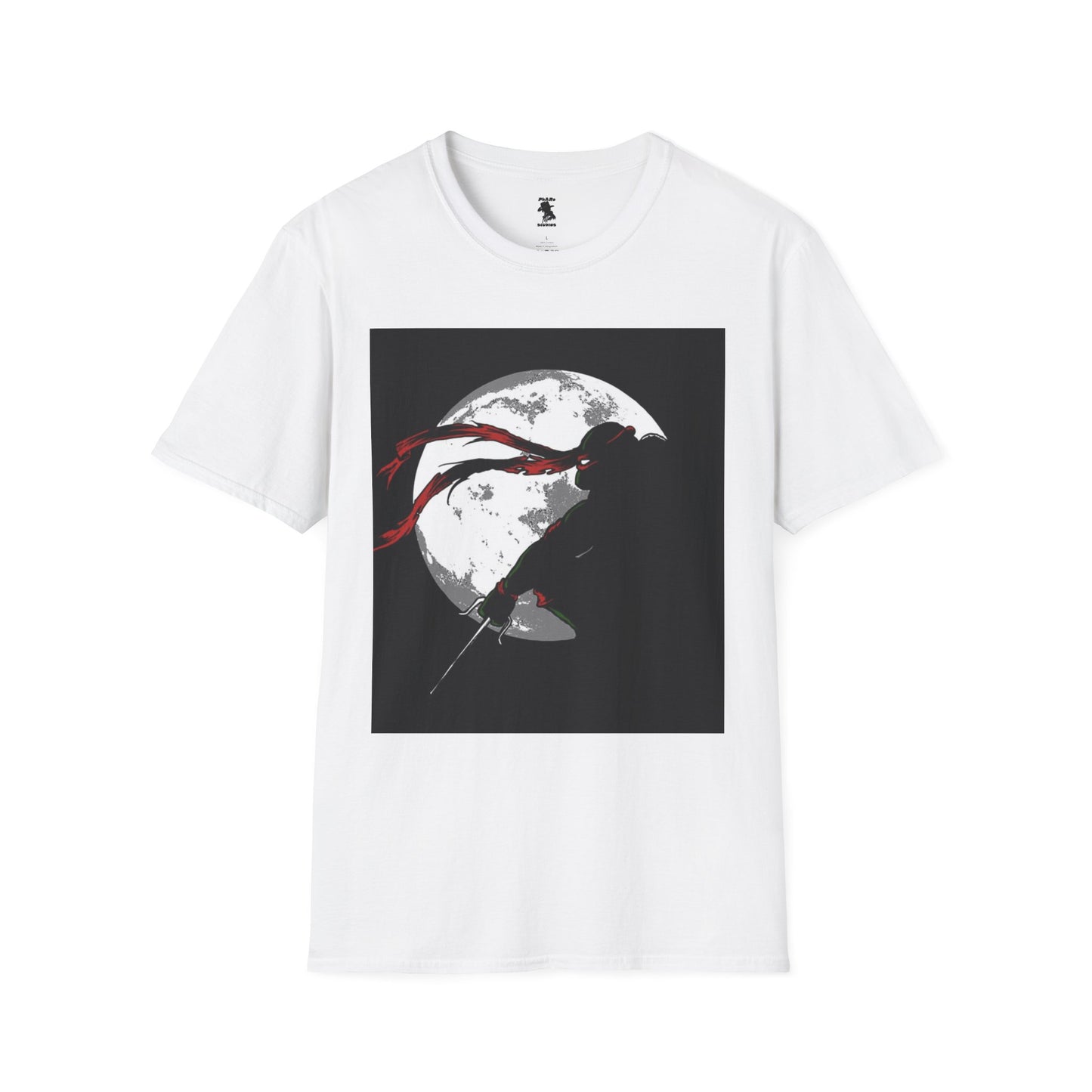 Ninja Silhouette Unisex Softstyle T-Shirt - Moonlight Design