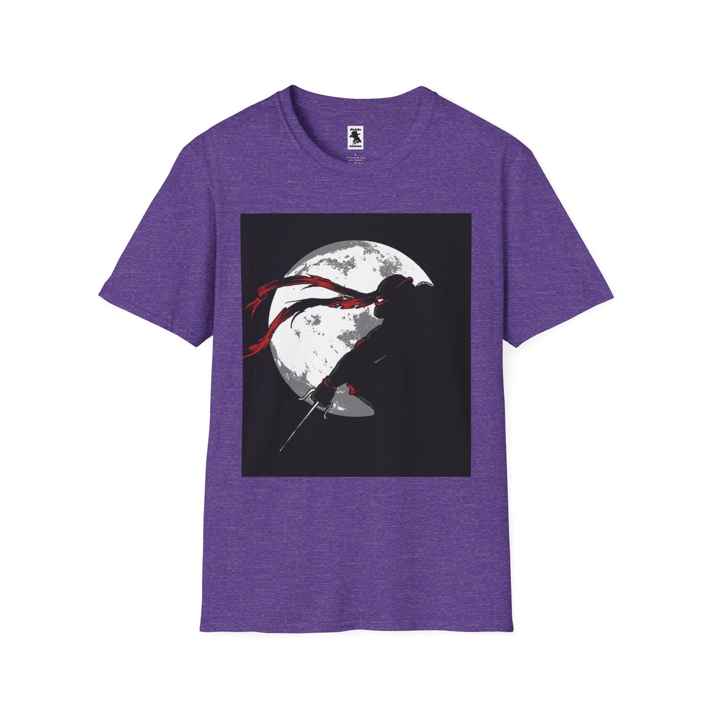 Ninja Silhouette Unisex Softstyle T-Shirt - Moonlight Design