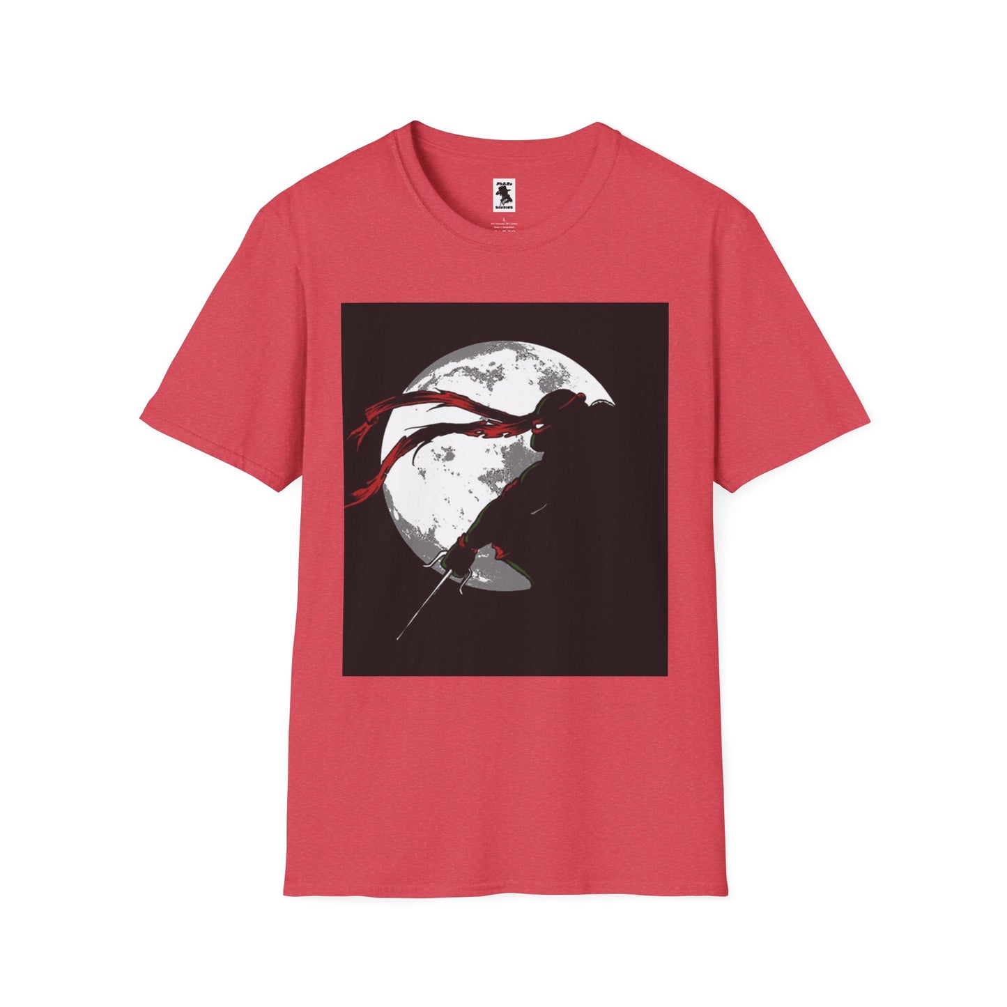 Ninja Silhouette Unisex Softstyle T-Shirt - Moonlight Design