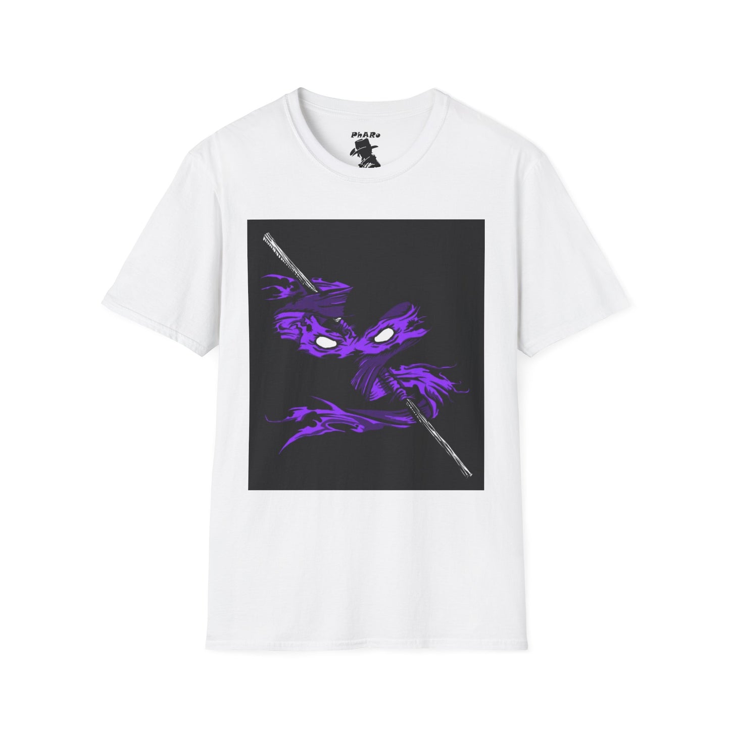 Unisex Softstyle T-Shirt - Bold Purple Turtle Graphic Design