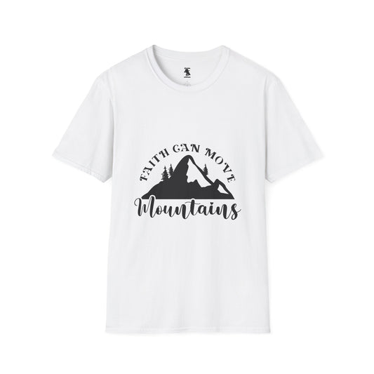 Inspirational Unisex Softstyle T-Shirt - 'Faith Can Move Mountains'