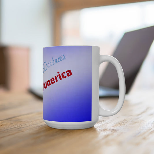 Courage in the Darkness Ceramic Mug, Inspirational Gift for Coffee Lovers, Motivational Tea Cup, American Pride Mug, Unique Home Decor