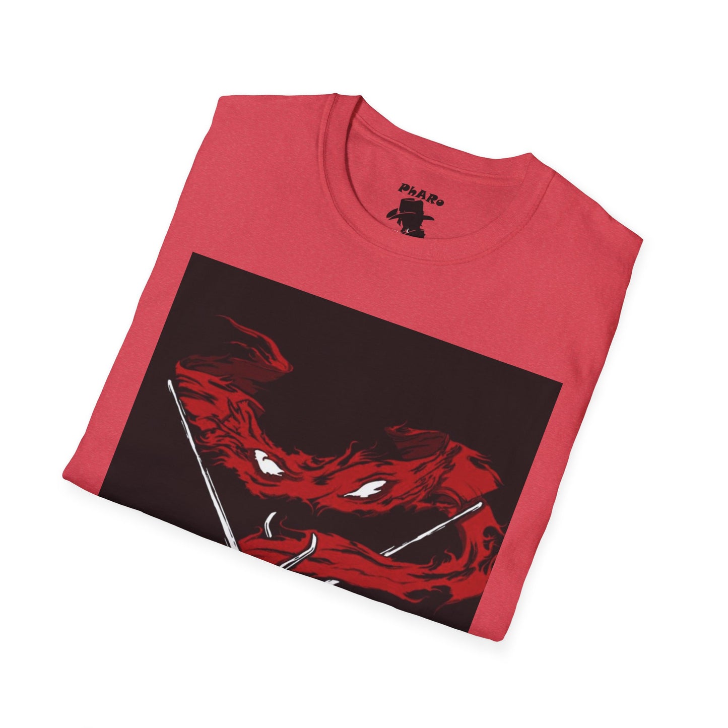 Unisex Softstyle T-Shirt - Fierce Red Turtle Design