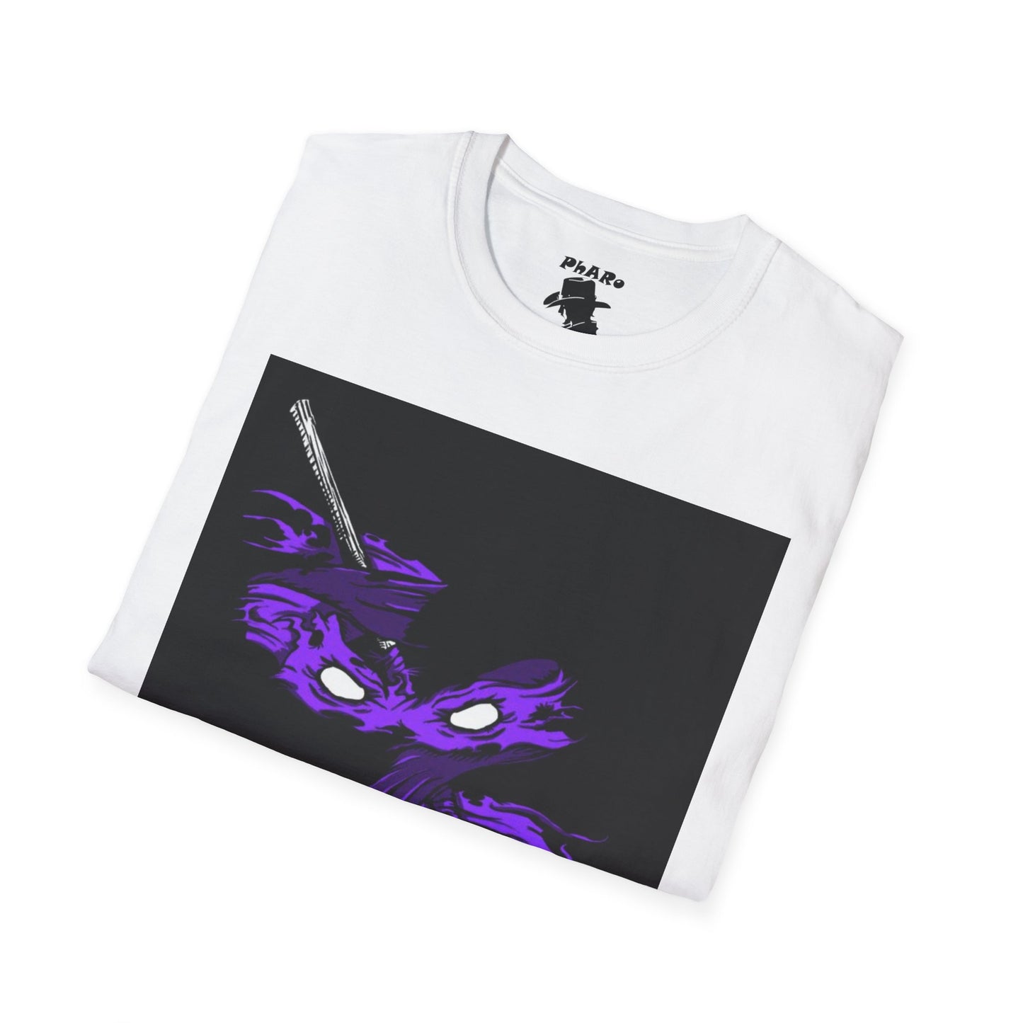 Unisex Softstyle T-Shirt - Bold Purple Turtle Graphic Design