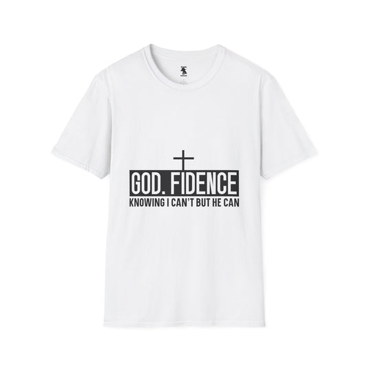 Faith-Inspired Unisex Softstyle T-Shirt - "Godfidence" Motivational Tee