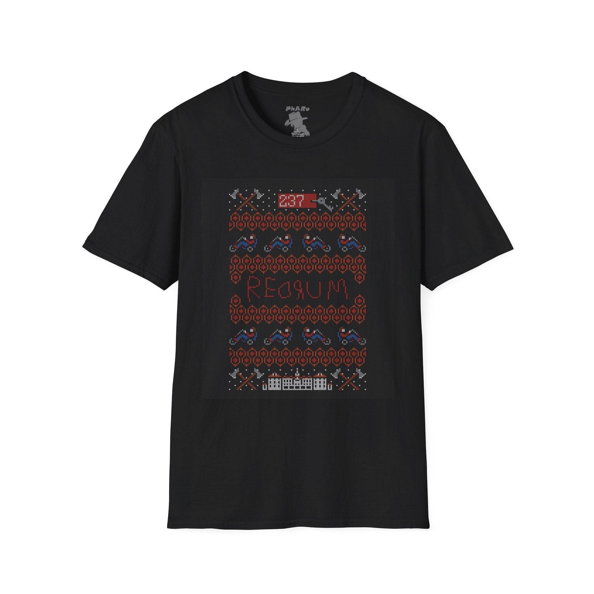 Retro Horror Unisex Softstyle T-Shirt - Redrum Design