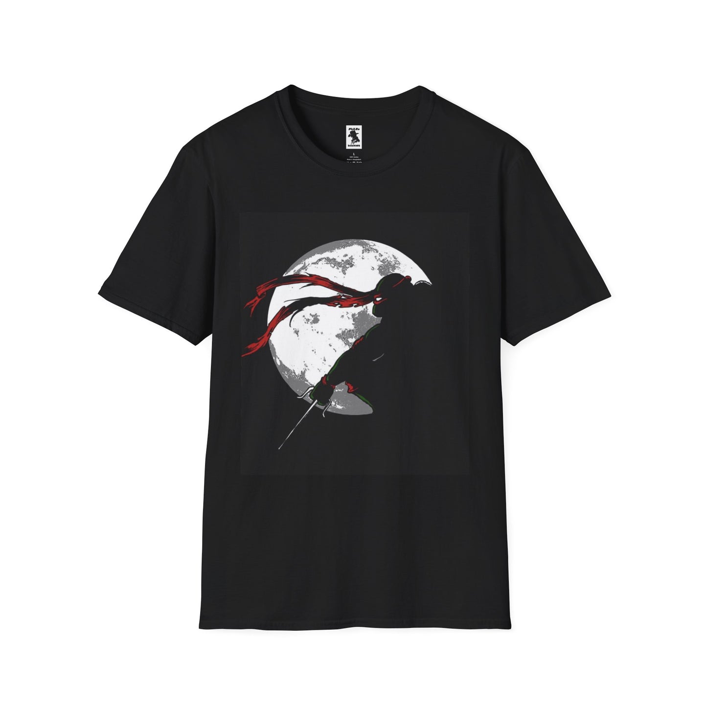 Ninja Silhouette Unisex Softstyle T-Shirt - Moonlight Design