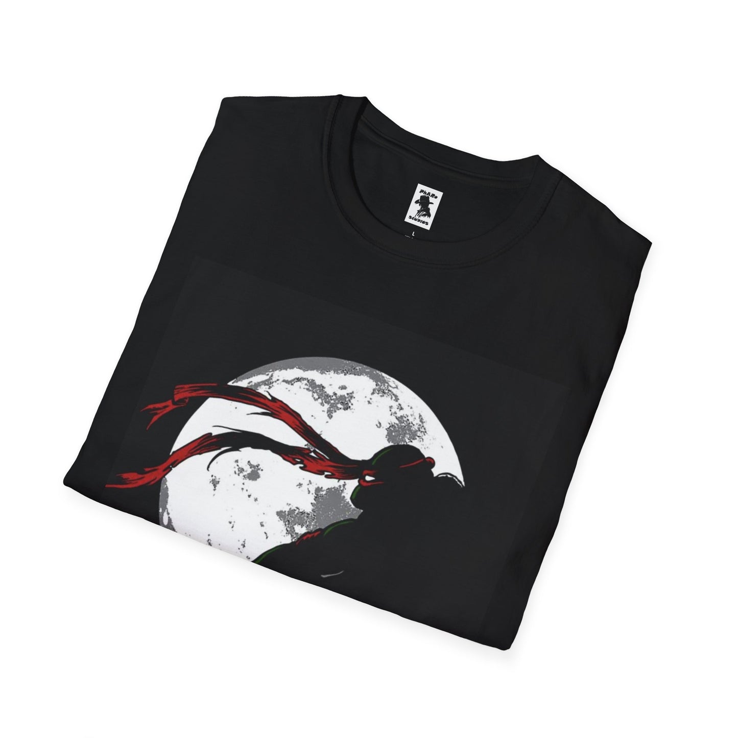 Ninja Silhouette Unisex Softstyle T-Shirt - Moonlight Design