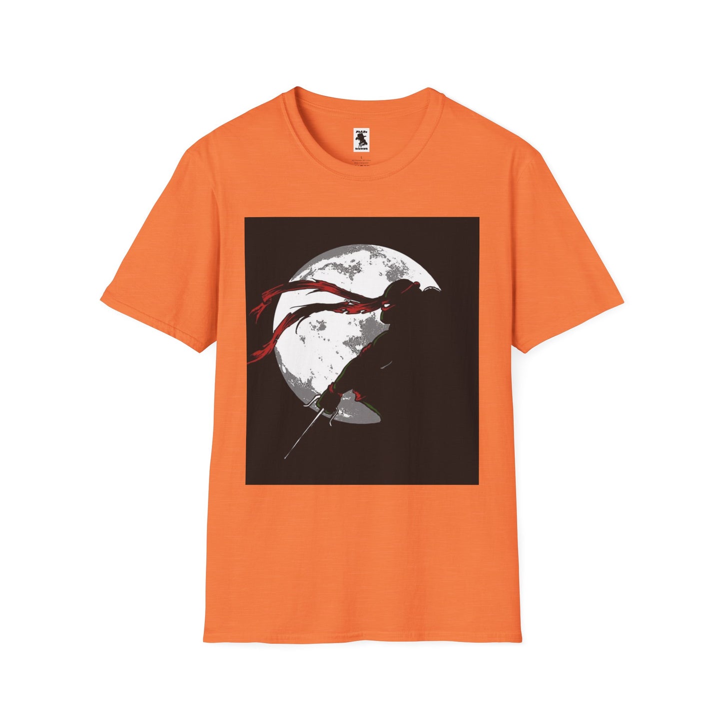 Ninja Silhouette Unisex Softstyle T-Shirt - Moonlight Design