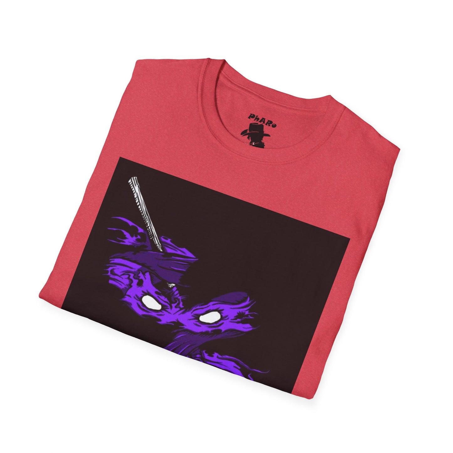 Unisex Softstyle T-Shirt - Bold Purple Turtle Graphic Design