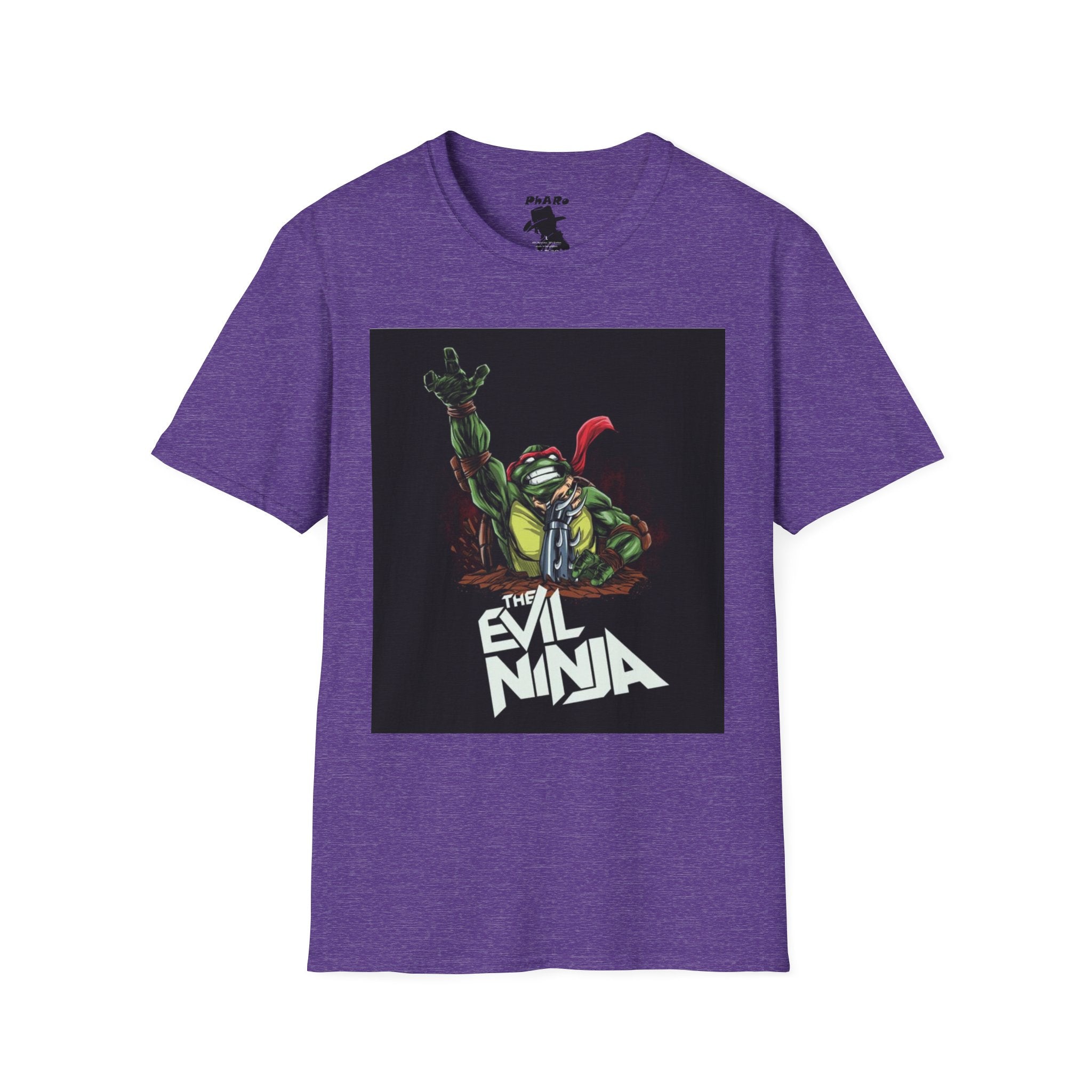 Evil Ninja Graphic T-Shirt - Unisex Softstyle Tee for Comic Enthusiasts