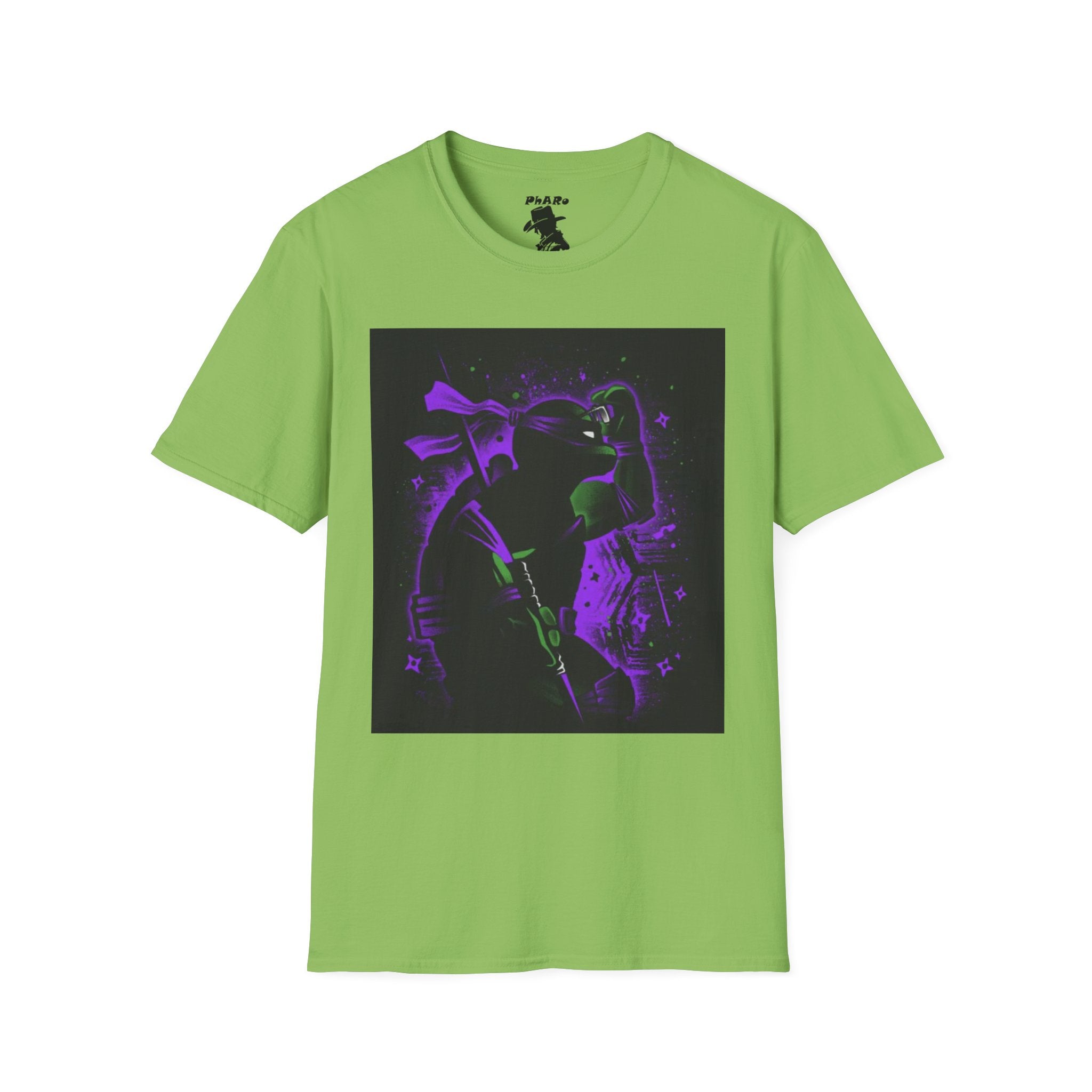 Bold Graphic Unisex T-Shirt - Edgy Design with Purple and Green Elements