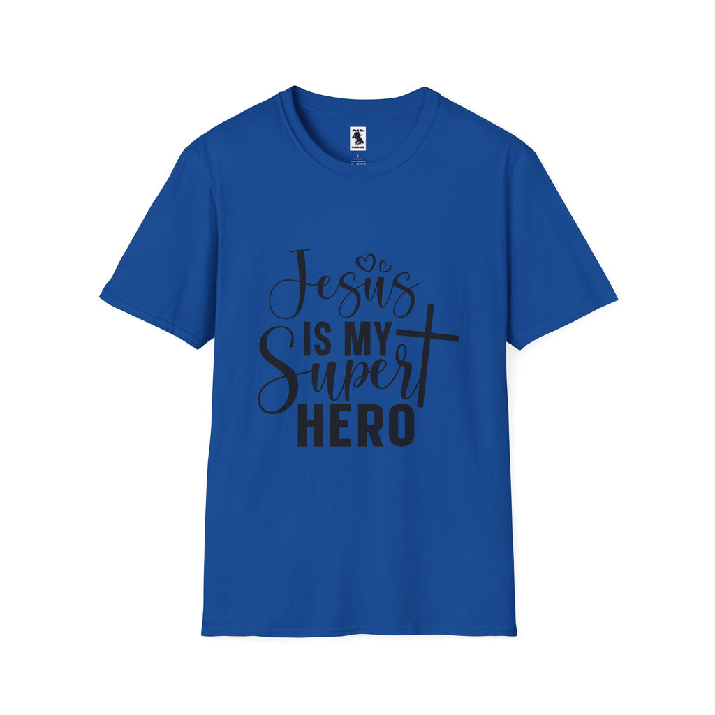 Unisex Softstyle T-Shirt - 'Jesus is My Superhero' Inspirational Tee