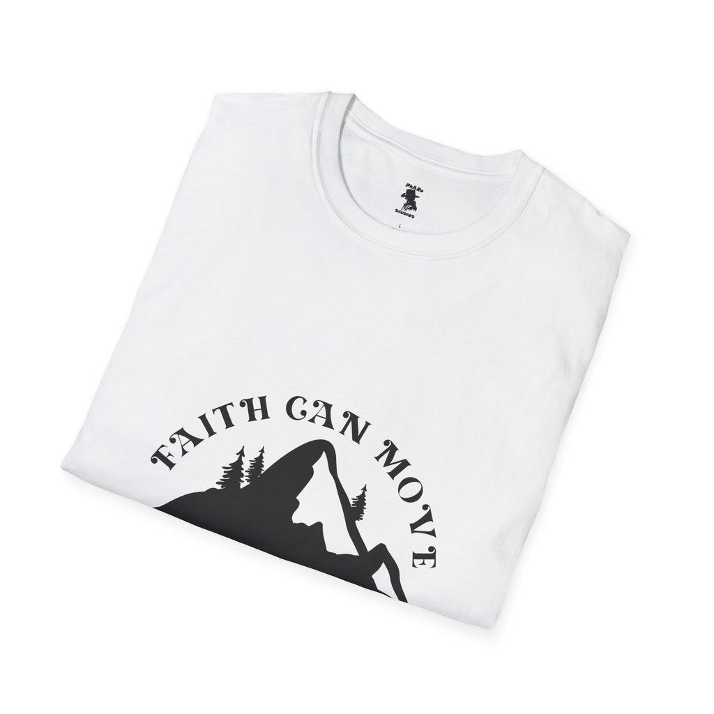 Inspirational Unisex Softstyle T-Shirt - 'Faith Can Move Mountains'