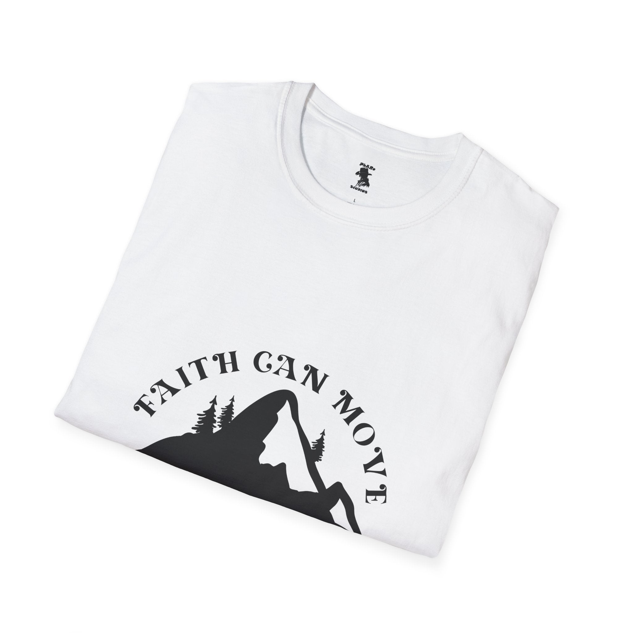 Inspirational Unisex Softstyle T-Shirt - 'Faith Can Move Mountains'