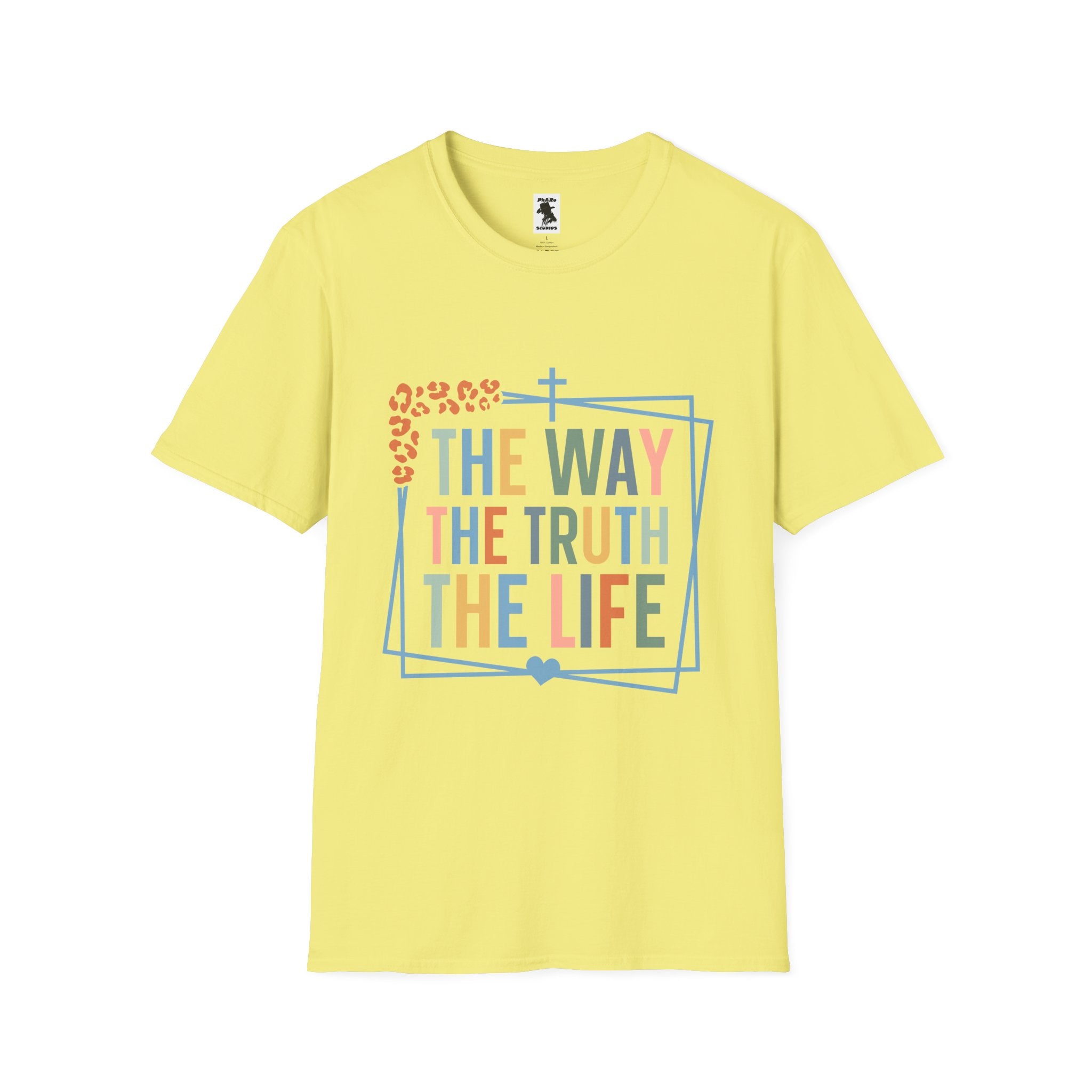 Inspirational Unisex Softstyle T-Shirt - "The Way, The Truth, The Life"