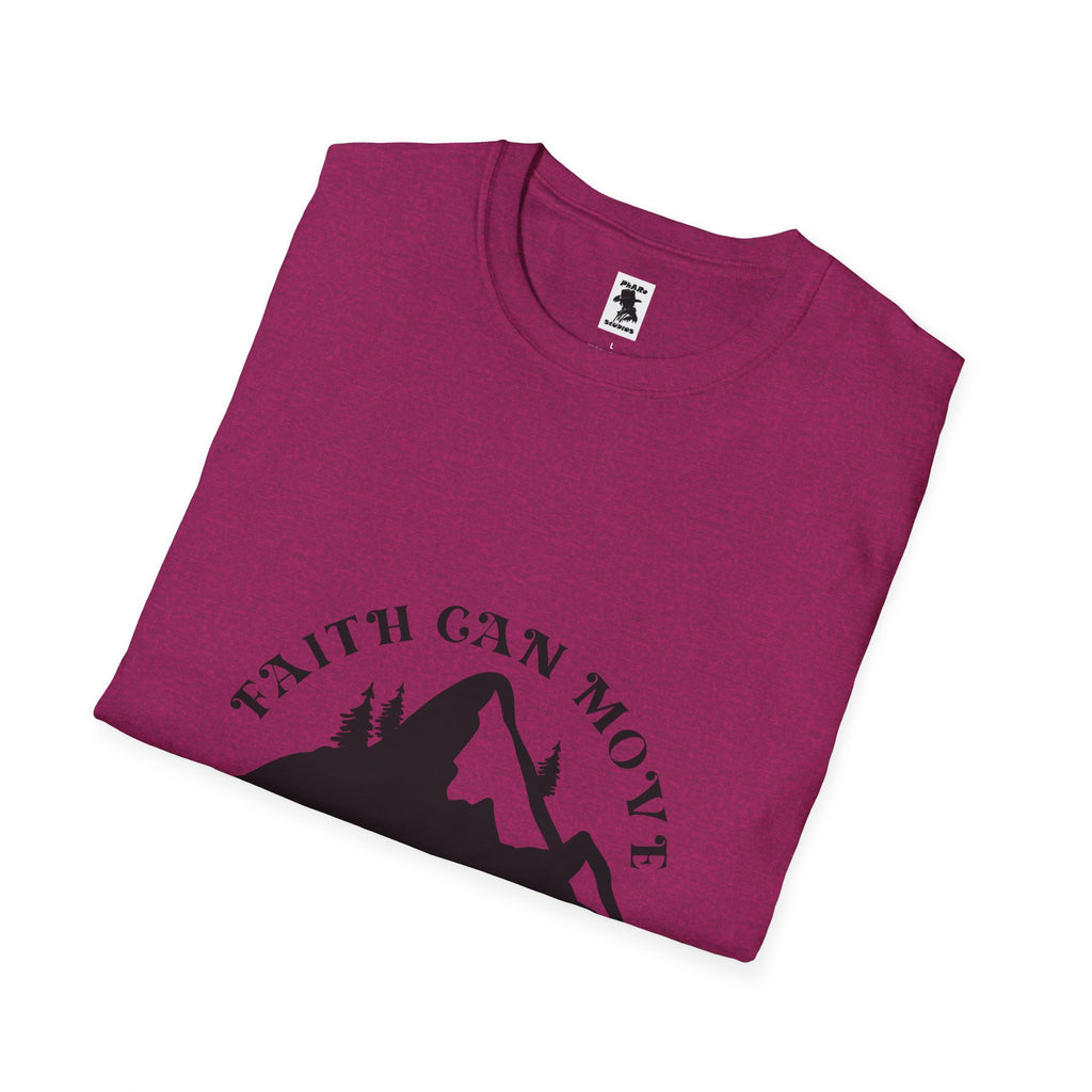 Inspirational Unisex Softstyle T-Shirt - 'Faith Can Move Mountains'