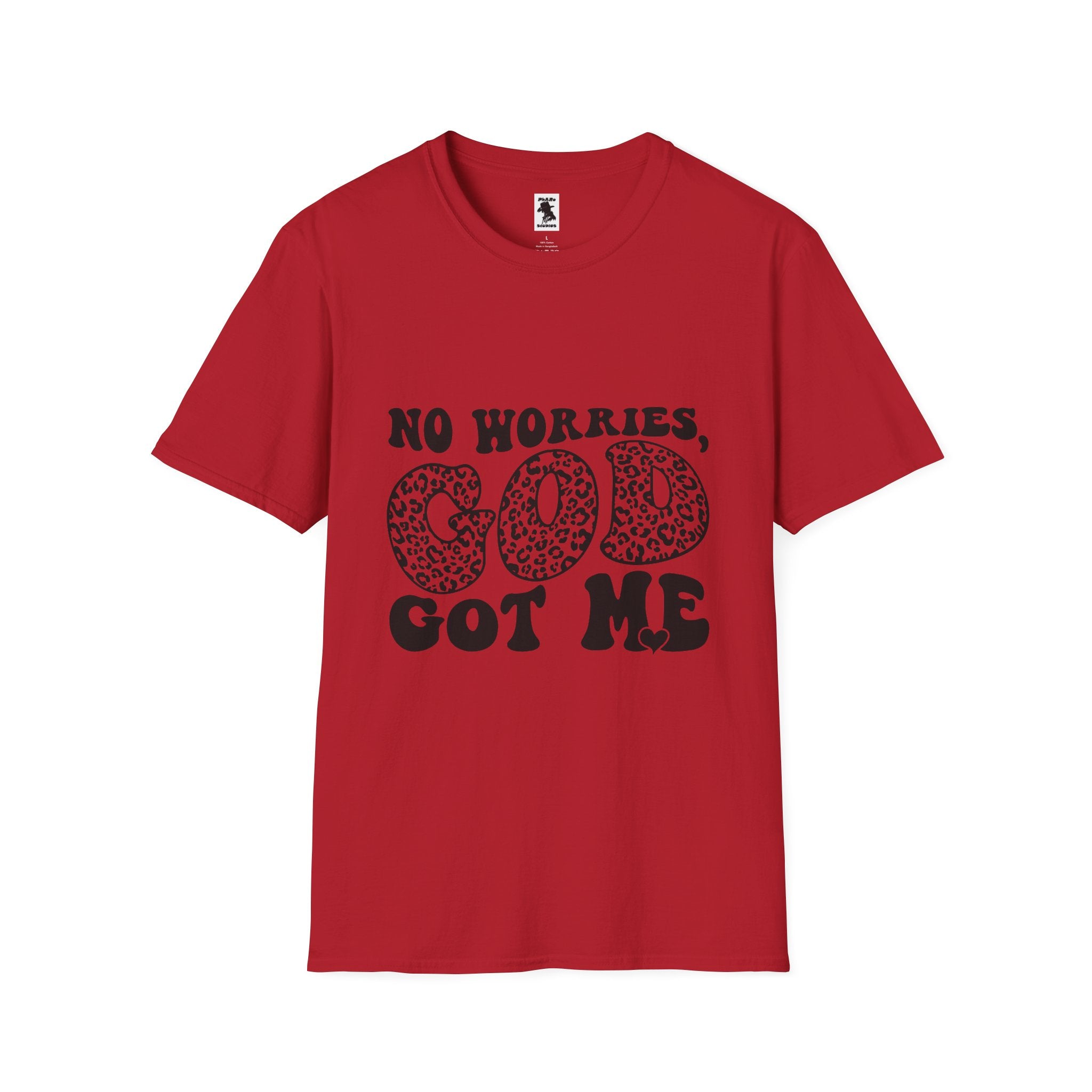 Inspirational Unisex Softstyle T-Shirt | "No Worries, God Got Me"