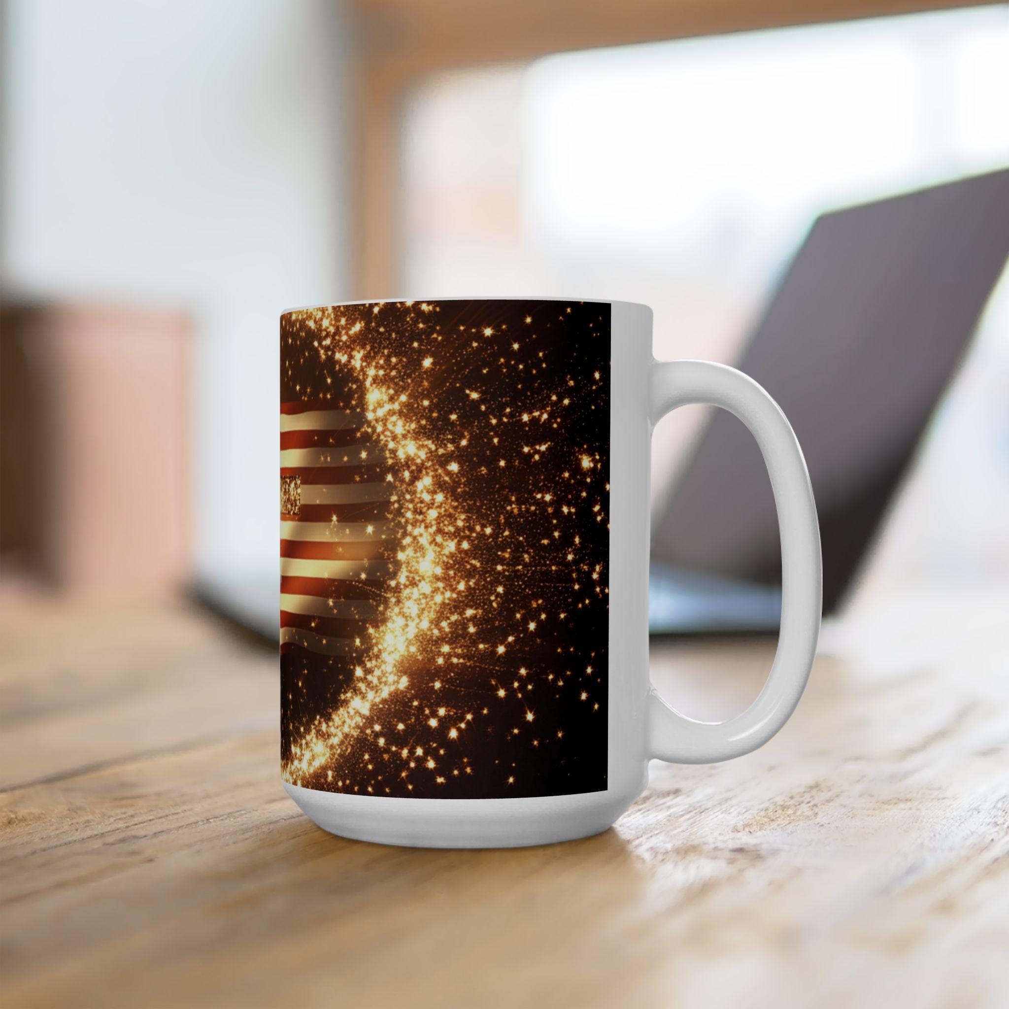 Founders Circle Ceramic Mug | Inspirational Coffee Cup | USA Flag Design | Perfect for Holidays, Gifts, and Everyday Use