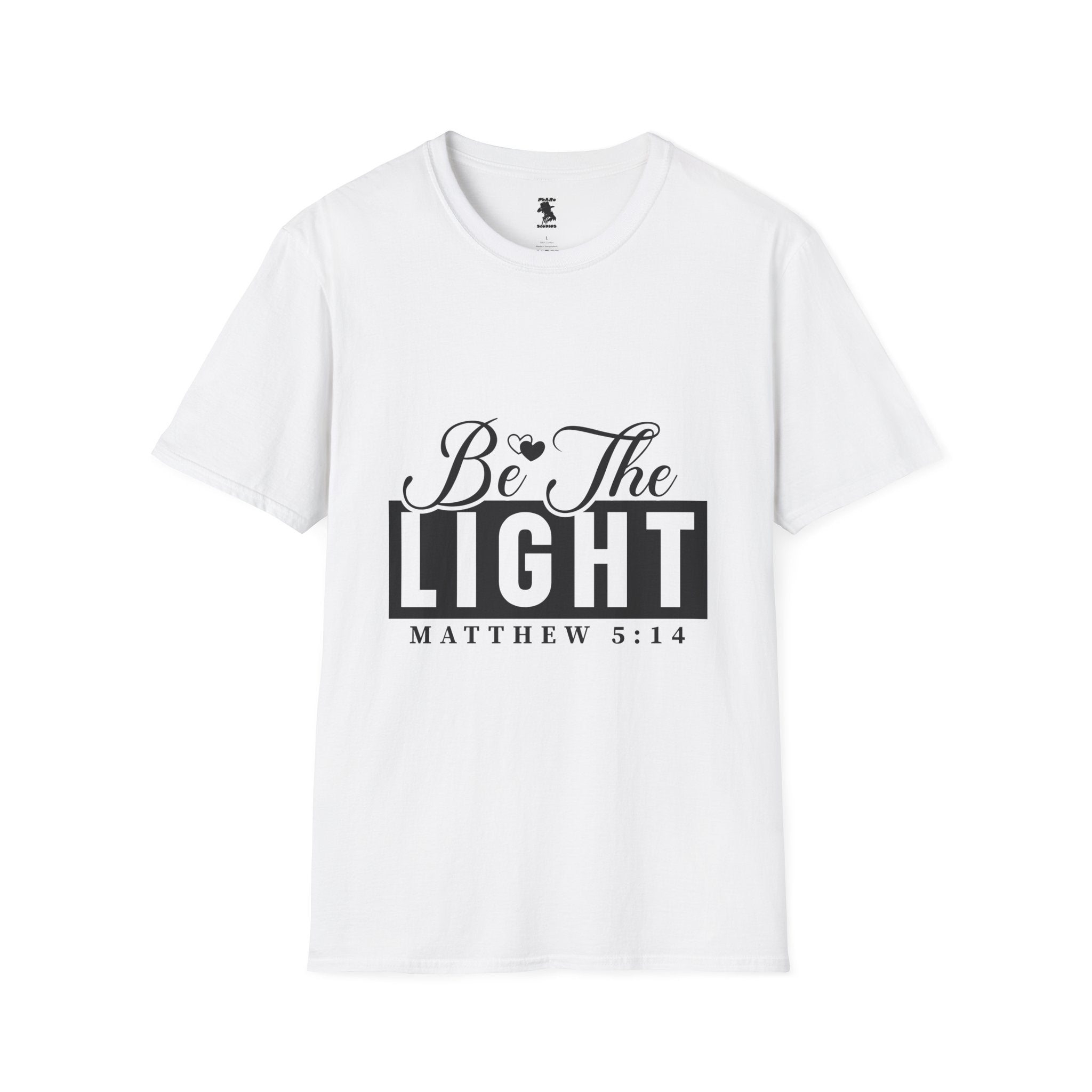 Inspirational Unisex Softstyle T-Shirt - 'Be The Light' Matthew 5:14