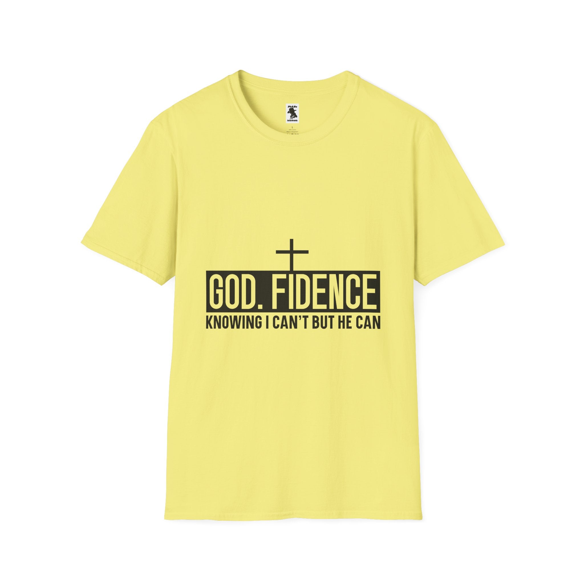 Faith-Inspired Unisex Softstyle T-Shirt - "Godfidence" Motivational Tee