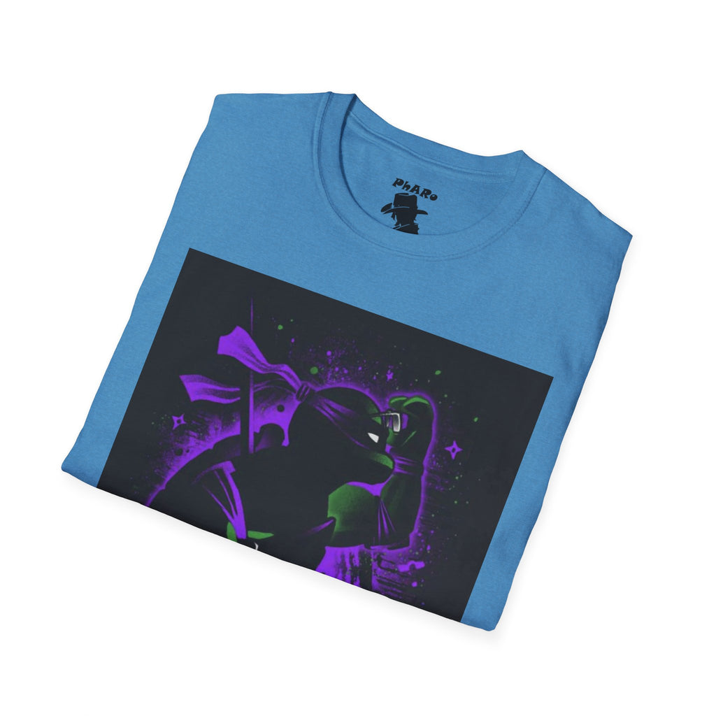 Bold Graphic Unisex T-Shirt - Edgy Design with Purple and Green Elements