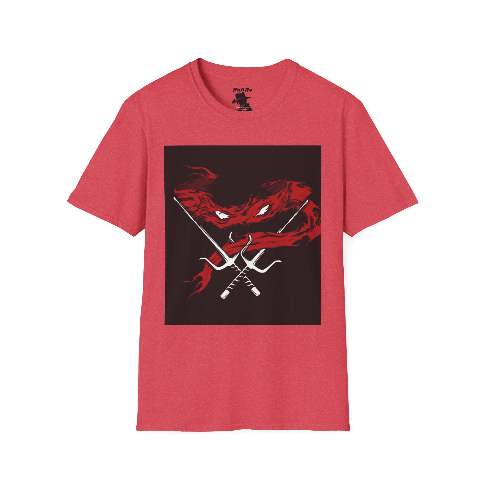 Unisex Softstyle T-Shirt - Fierce Red Turtle Design