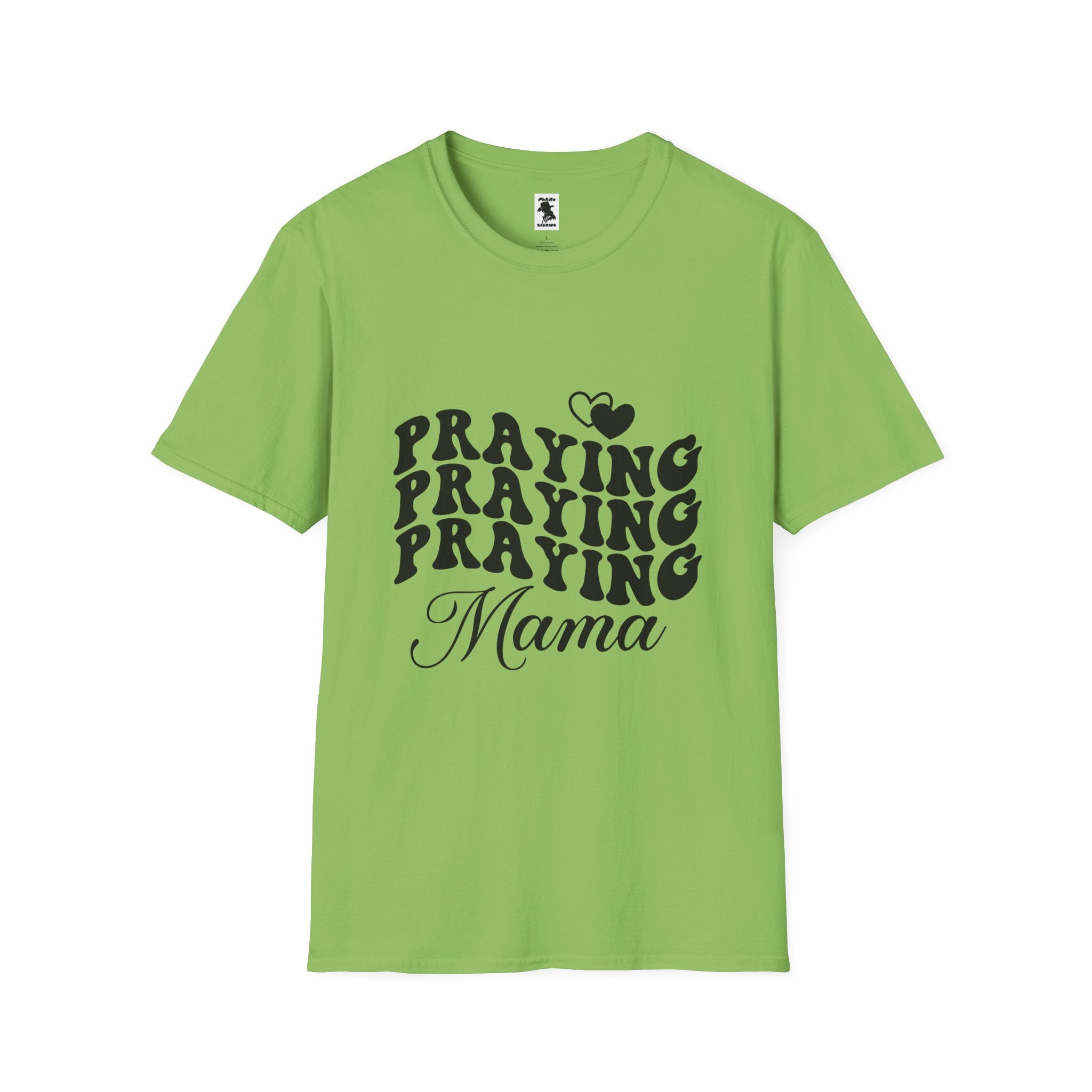 Praying Mama Unisex Softstyle T-Shirt - Inspirational, Comfortable Tee for Moms