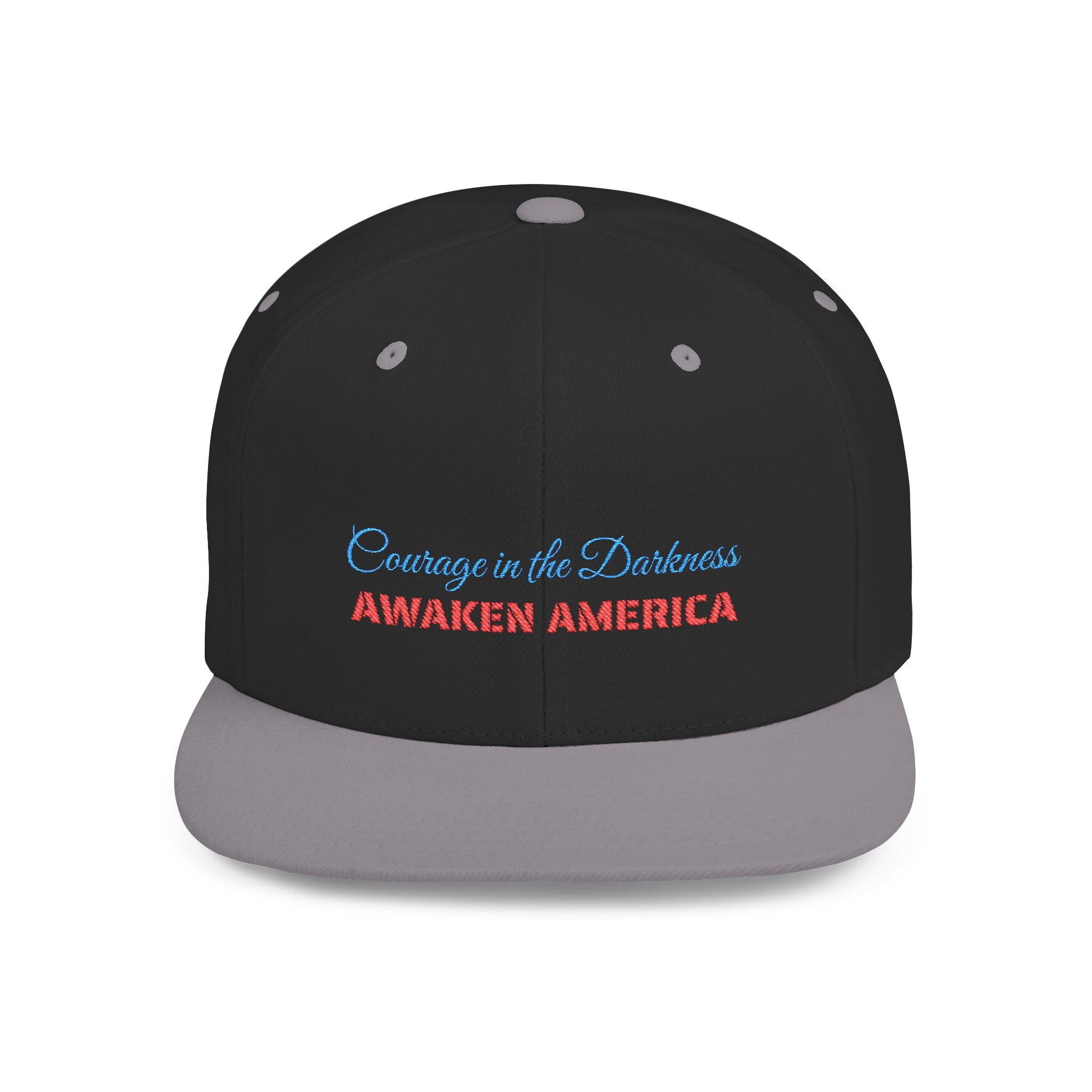 Courage in the Darkness Snapback Hat, Adjustable Cap for Outdoor Events, Casual Streetwear, Gift for Friends, Patriotic Apparel