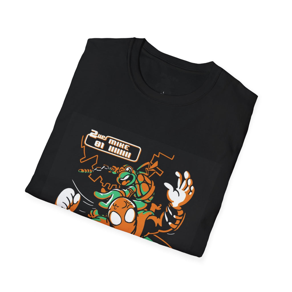 Unisex Softstyle T-Shirt - Vibrant TMNT Arcade Design