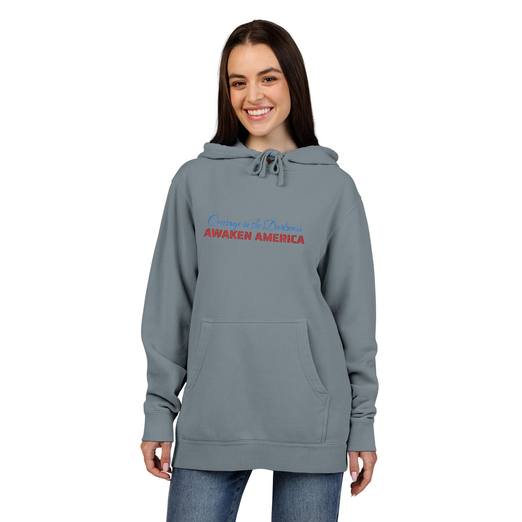 Courage in the Darkness Cozy Embroidered Hoodie for Casual Style, Perfect Gift for Birthdays, Holidays, or Casual Outings, Unisex Fashion, Comfortable Wear