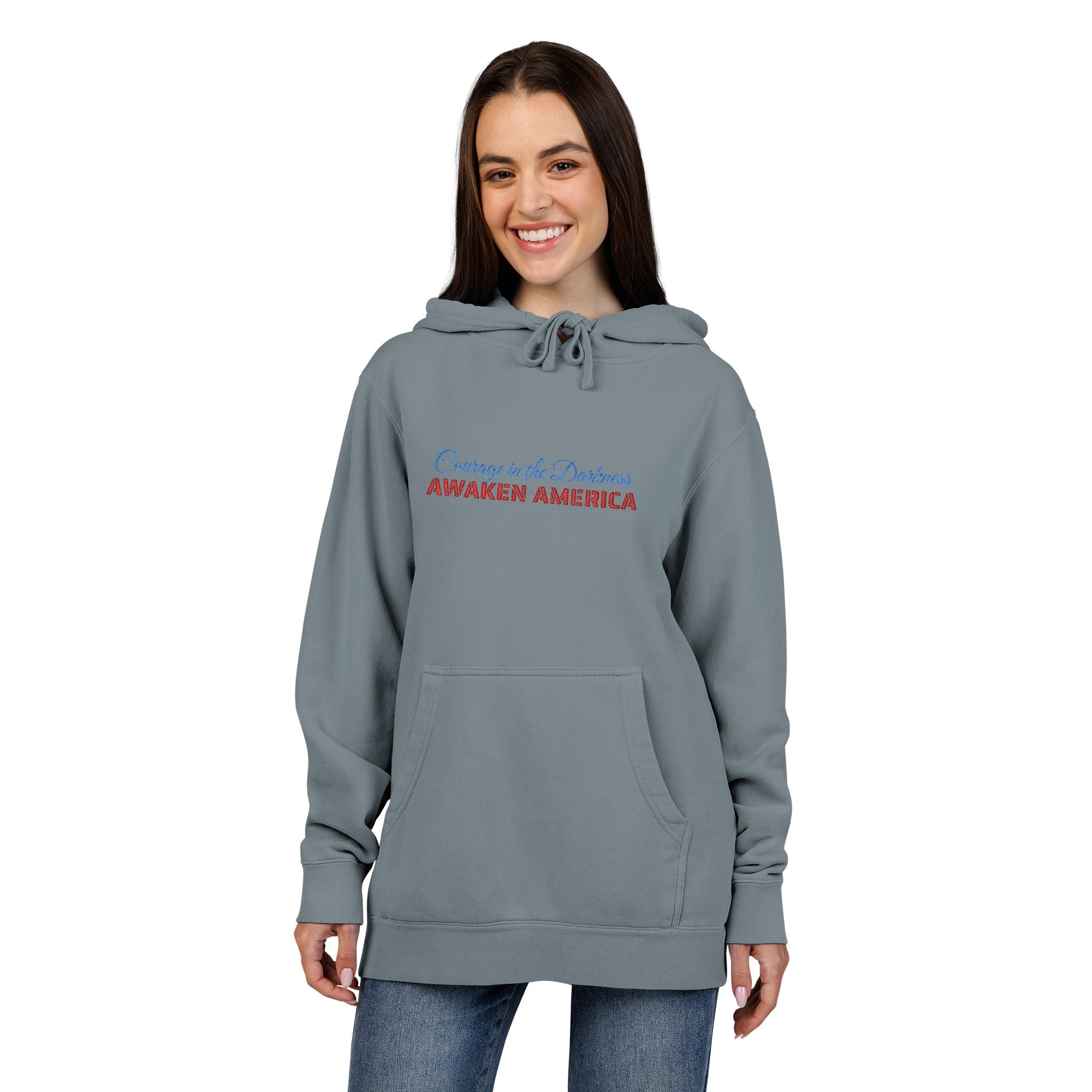 Courage in the Darkness Cozy Embroidered Hoodie for Casual Style, Perfect Gift for Birthdays, Holidays, or Casual Outings, Unisex Fashion, Comfortable Wear