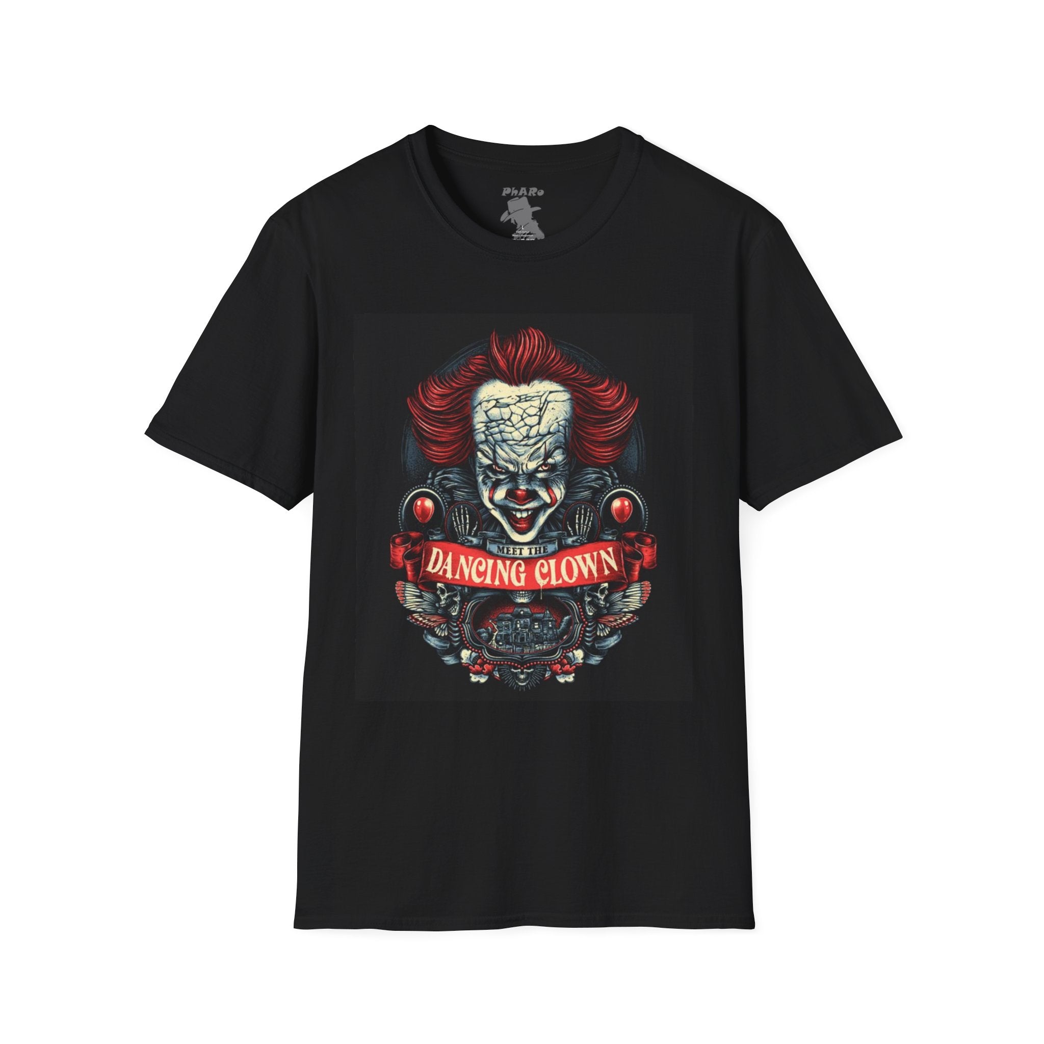 Dancing Clown Graphic Unisex T-Shirt - Perfect for Horror Fans