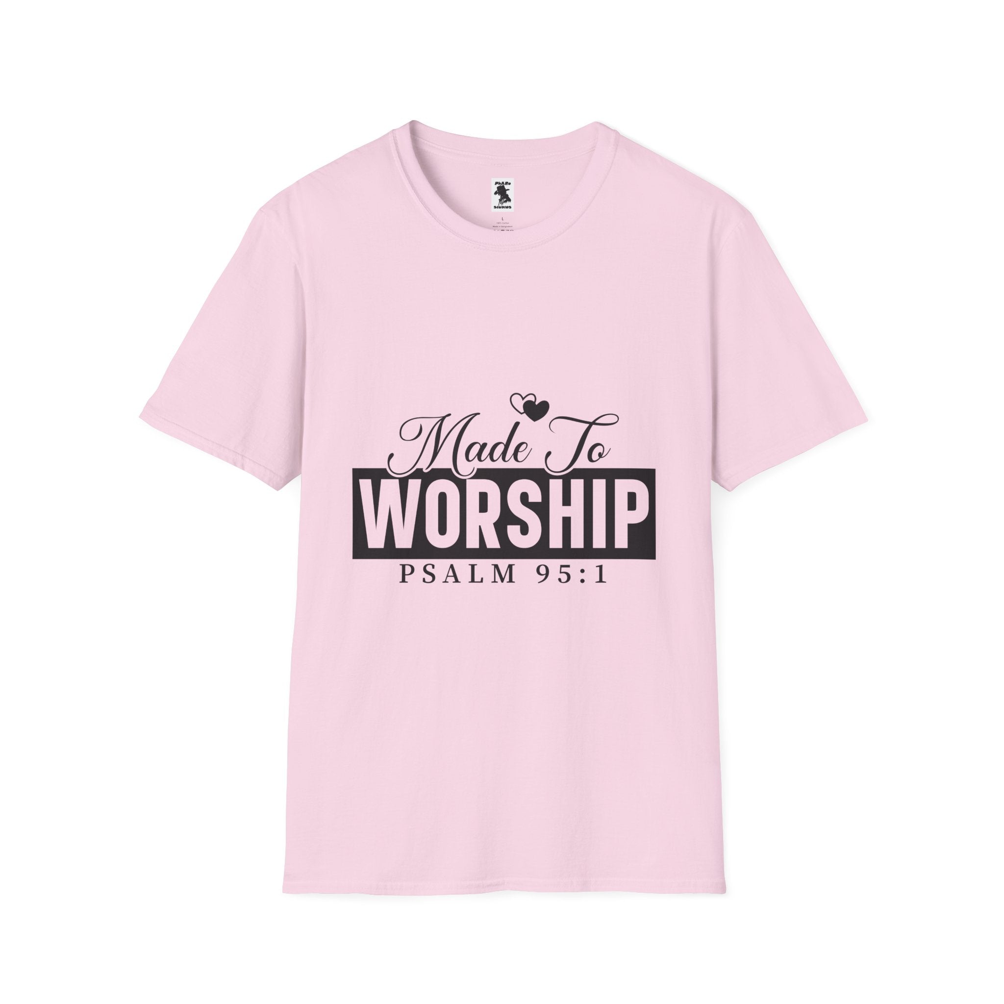 Made To Worship T-Shirt - Unisex Softstyle Tee for Faith and Praise