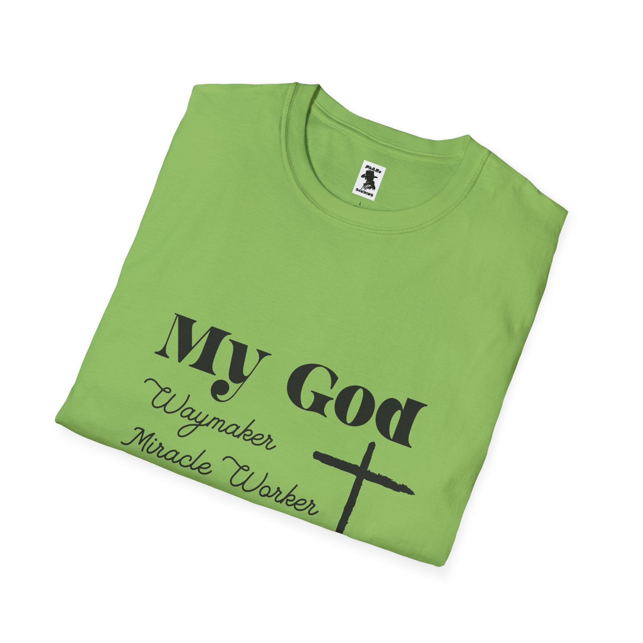 Inspirational Christian T-Shirt - My God Waymaker, Miracle Worker, Promise Keeper