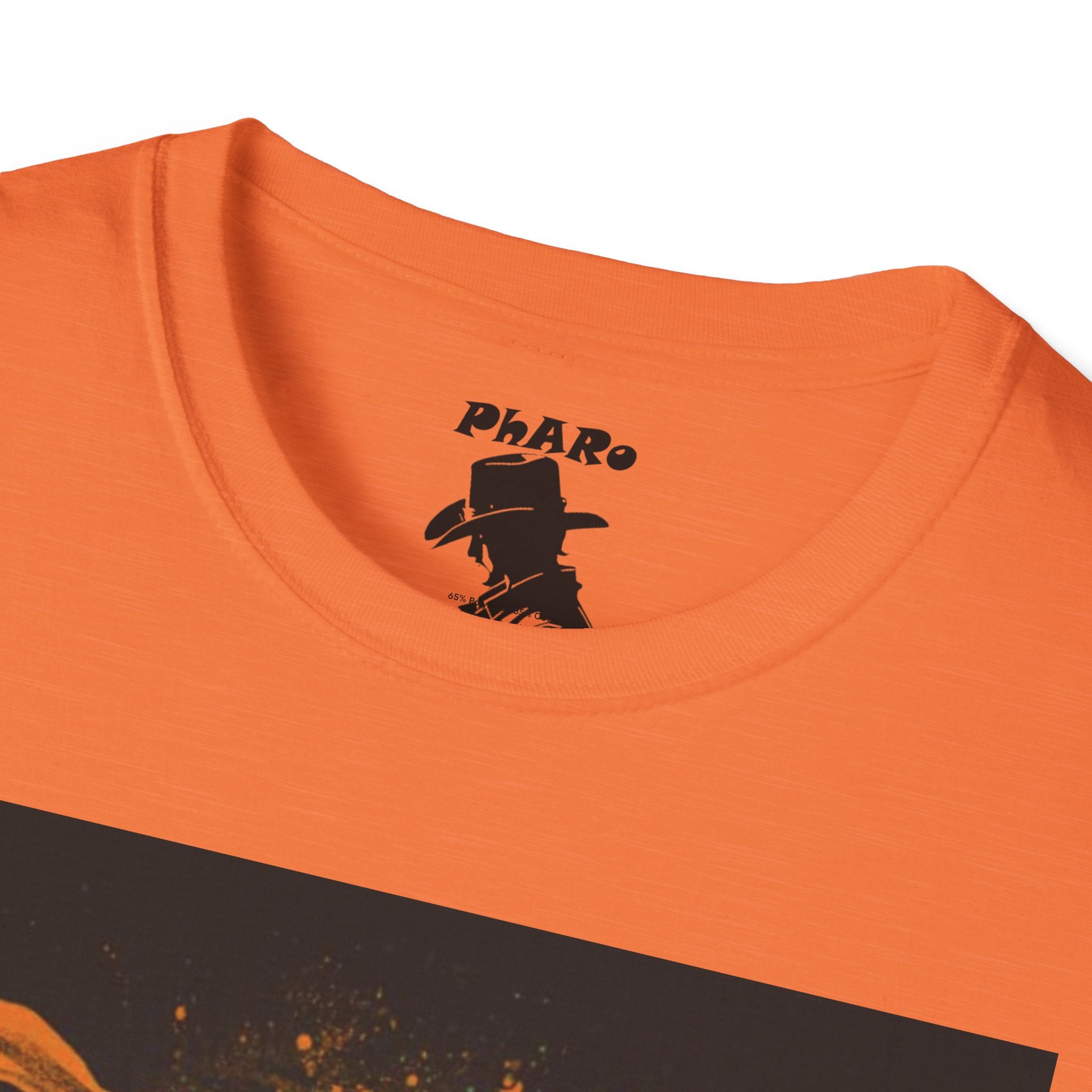 Bold Graphic Unisex T-Shirt - Edgy Design with Orange and Green Elements