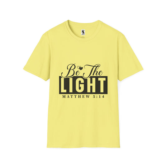 Inspirational Unisex Softstyle T-Shirt - 'Be The Light' Matthew 5:14