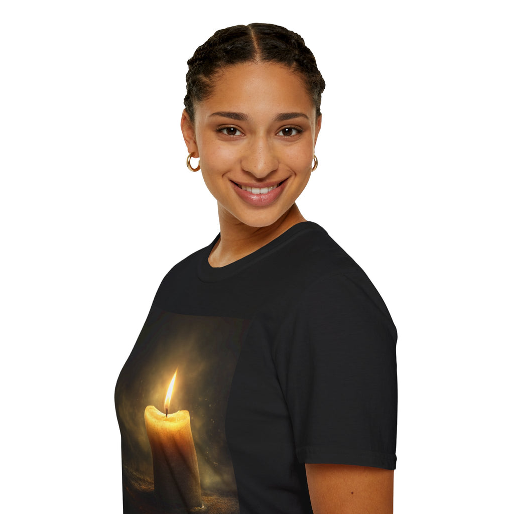 Lightbearer Unisex T-Shirt, Cozy Gift for Home Lovers, Relaxing Aesthetic Apparel, Perfect for Birthdays, Meditation, or Home Decor
