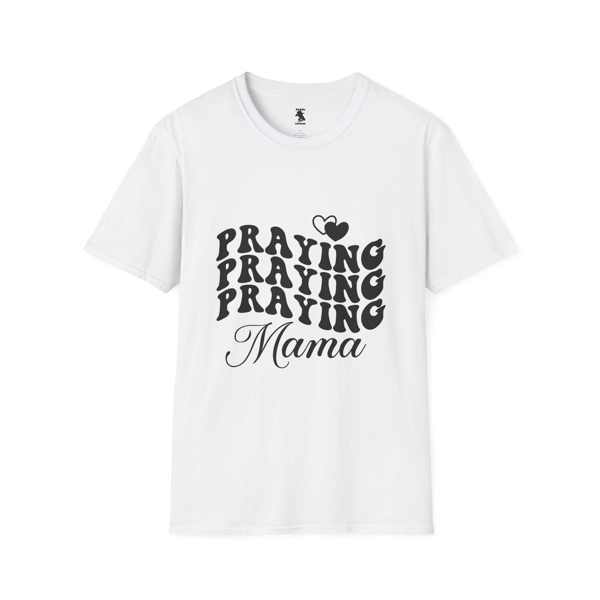 Praying Mama Unisex Softstyle T-Shirt - Inspirational, Comfortable Tee for Moms