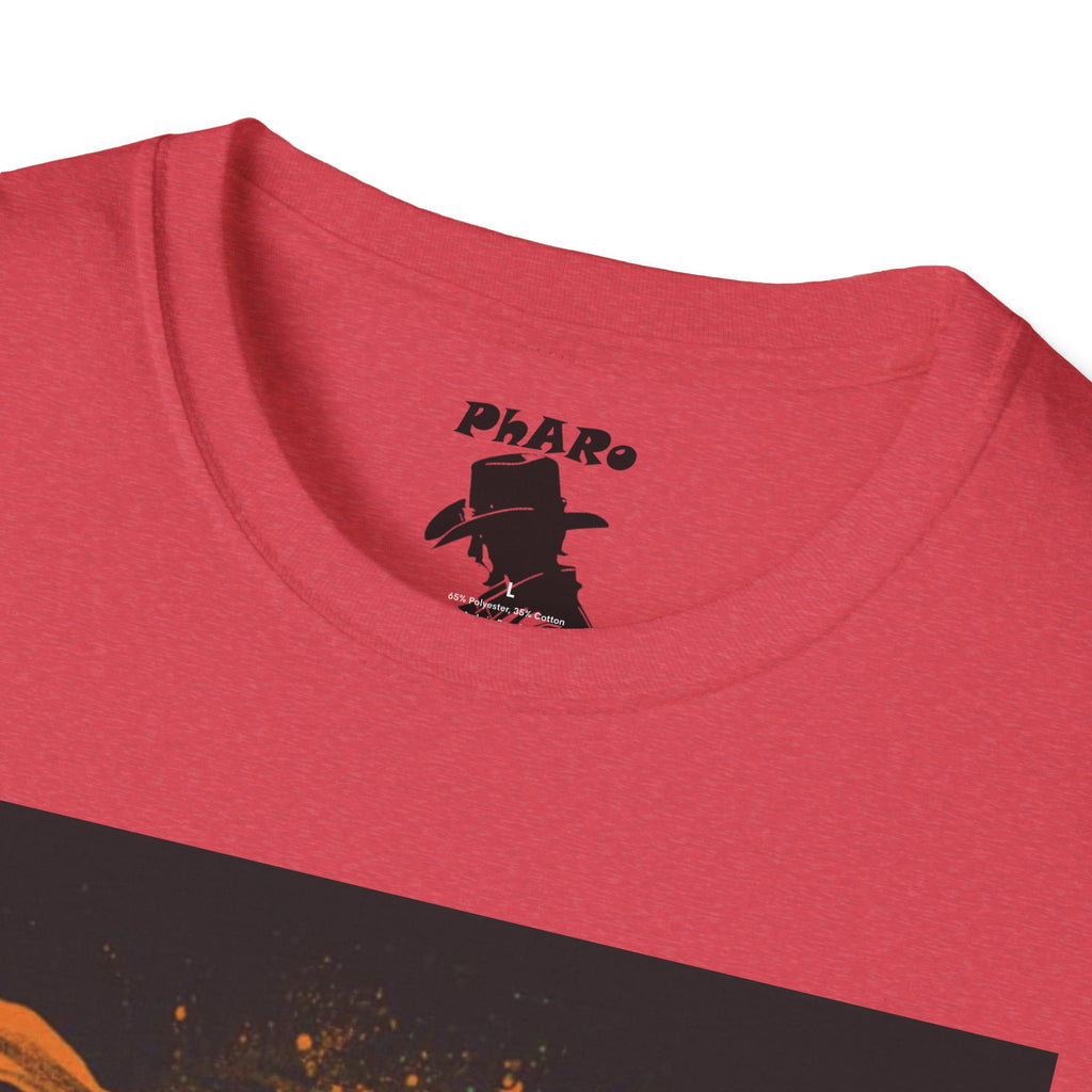 Bold Graphic Unisex T-Shirt - Edgy Design with Orange and Green Elements