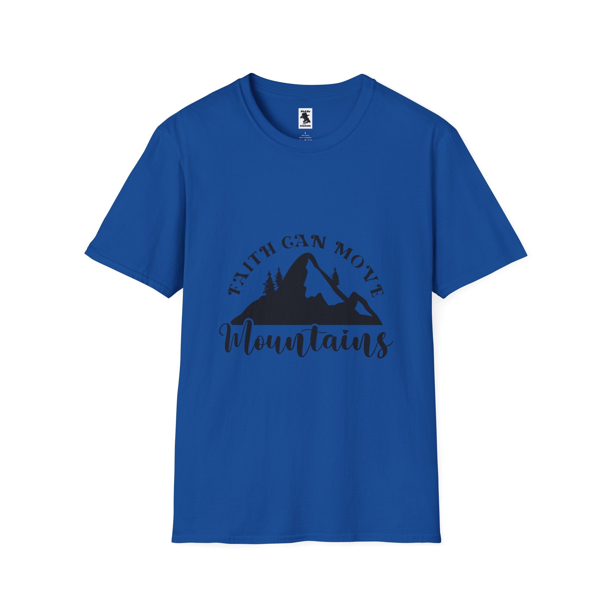 Inspirational Unisex Softstyle T-Shirt - 'Faith Can Move Mountains'