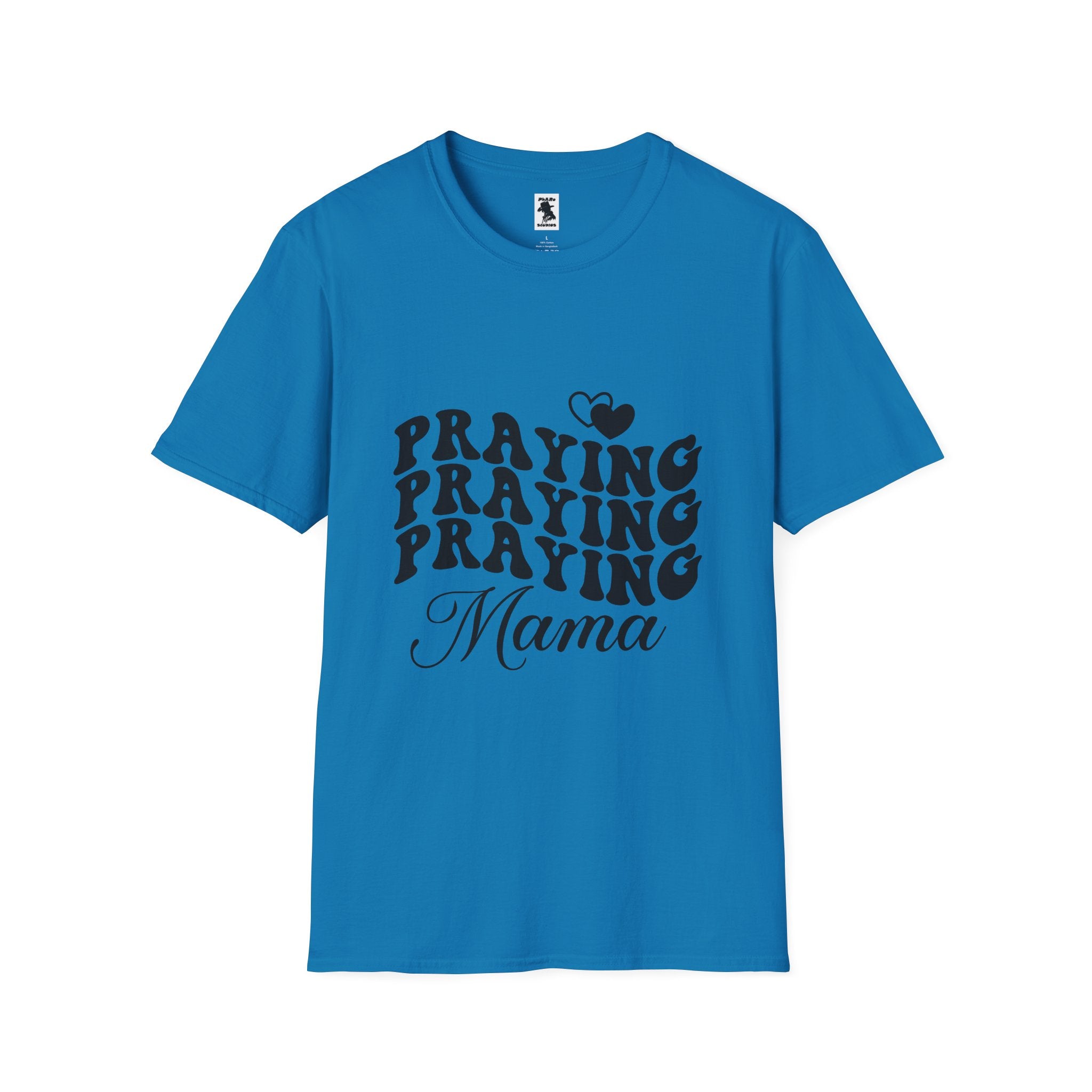 Praying Mama Unisex Softstyle T-Shirt - Inspirational, Comfortable Tee for Moms