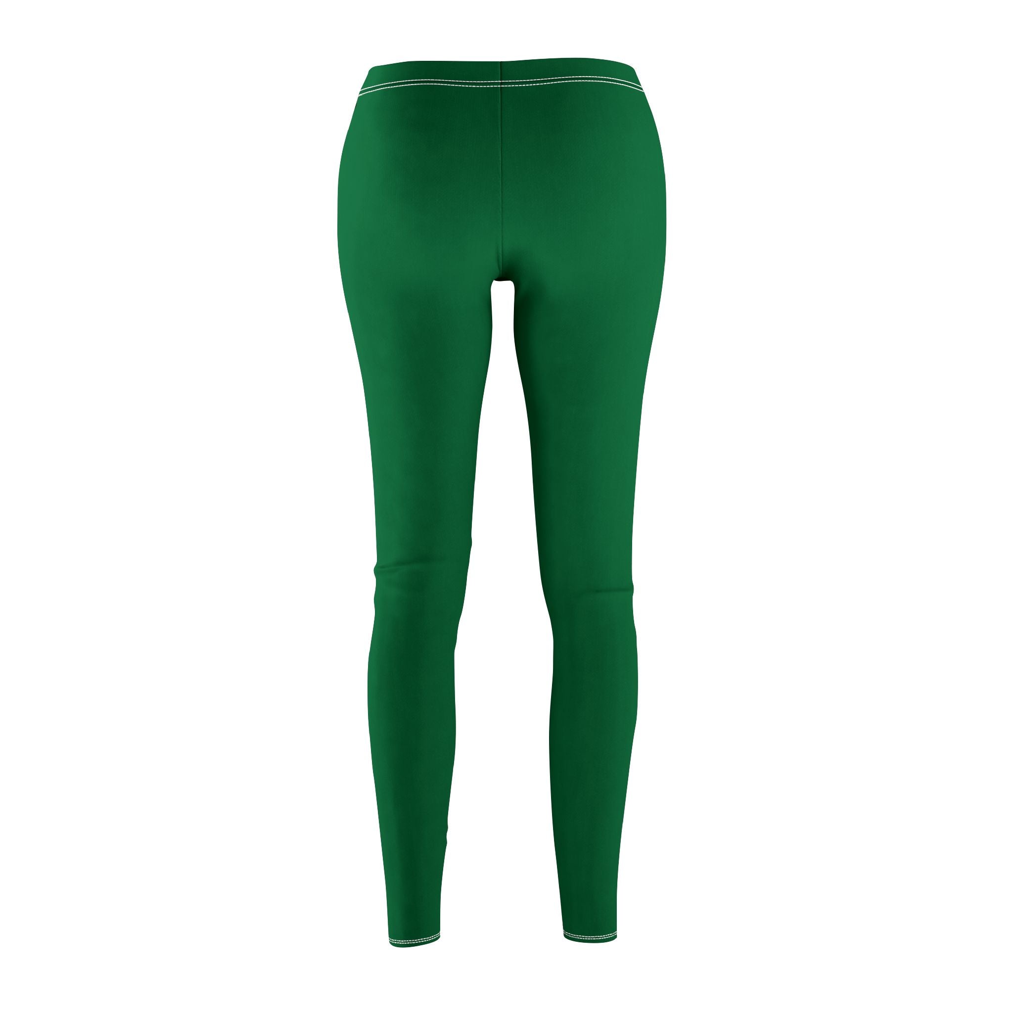 Dark Green - Women's Mid-rise Casual Leggings