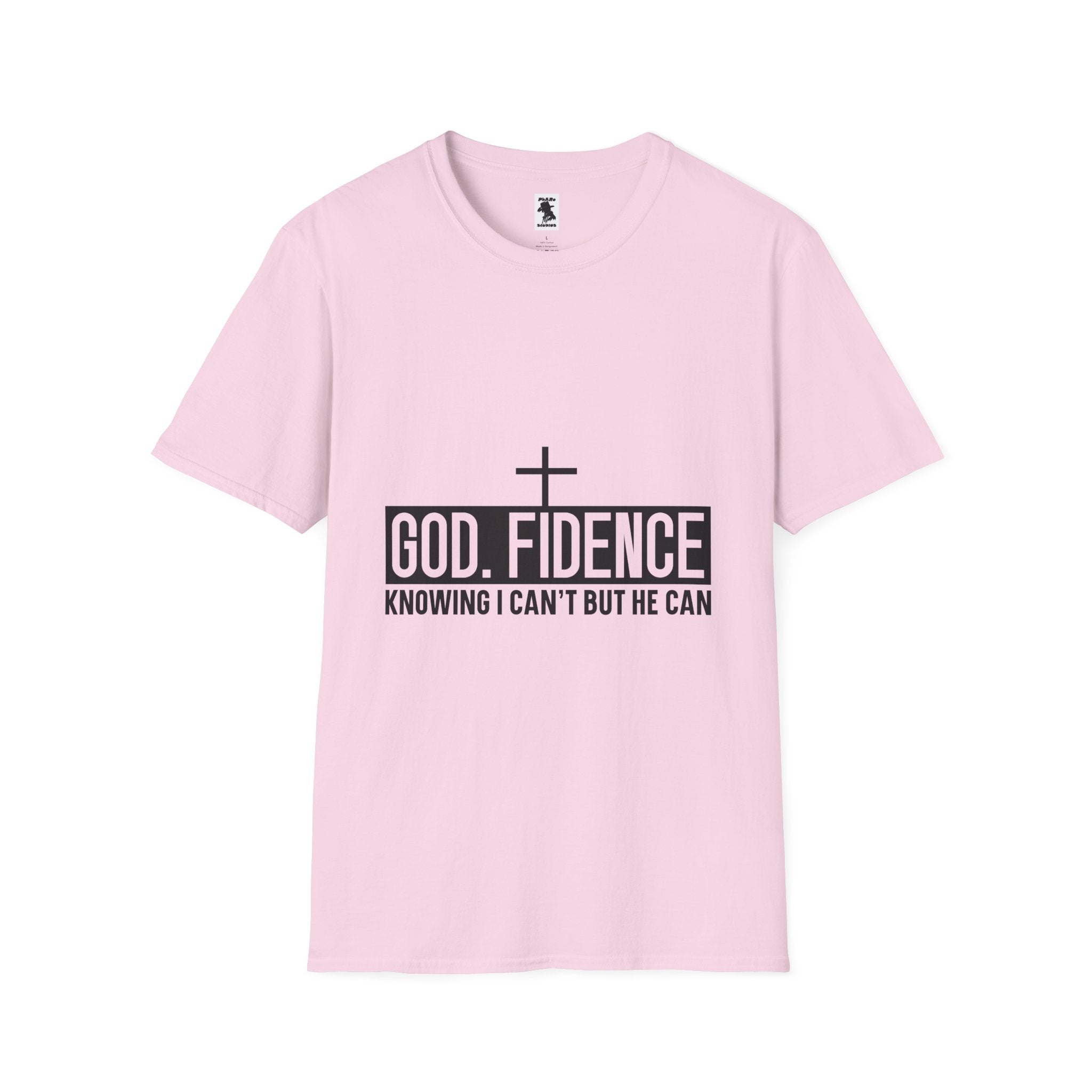 Faith-Inspired Unisex Softstyle T-Shirt - "Godfidence" Motivational Tee